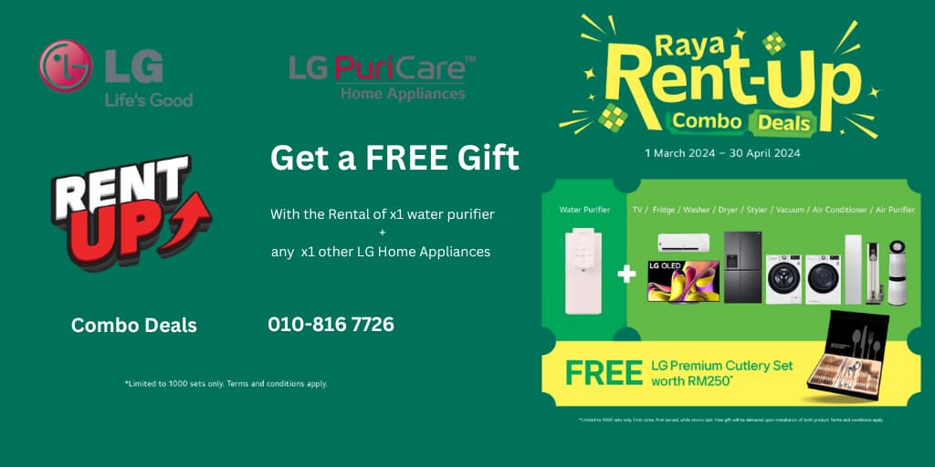 Lg rent up selangor, lg rent up water purifier pj, lg rent up fridge kajang, lg tv rent up pj